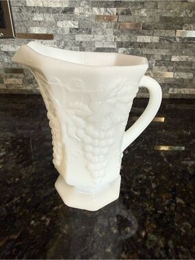 Vintage Anchor Hocking Milk Glass Pitcher